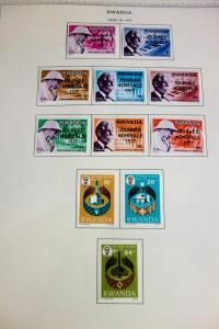 Rwanda Beautiful Mint Stamp Collection 1970-1990 on Pages