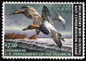 SC#RW49 $5.00 Canvasbacks Signed O.G. SCV $7.00