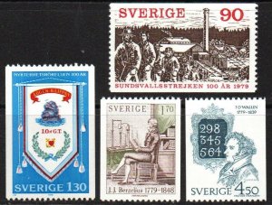 Sweden Sc #1291-1294 MNH