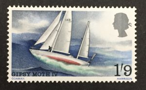 Great Britain 1967 #517, Sailboat-Gypsy Moth IV, MNH.