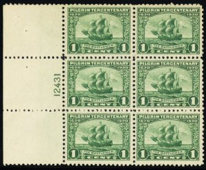 548, Mint NH VF 1¢ Left Side Plate Block of Six * Stuart Katz