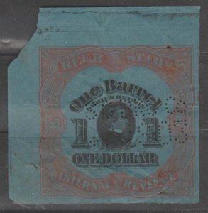 U.S. Scott #REA80 Beer - Revenue Stamp - Used Single