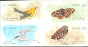 Canada #2289a, Complete Set, 2008, Birds, Butterflies, Never Hinged