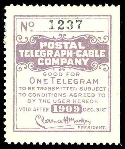 U.S. TELEGRAPH 15T41  Mint (ID # 80415)