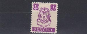 BHOPAL  1944 - 49         S G 0352B  1A  VIOLET    MH   