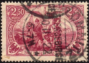 1920 Germany 2,50Mk, Used, Sc 114, Mi 115e