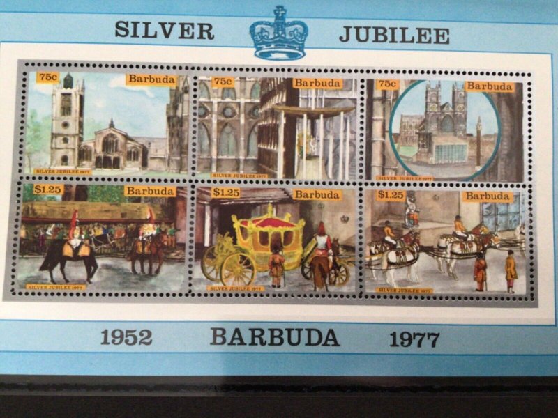 Barbuda 1977 silver jubilee mint never hinged stamps  Ref A8621