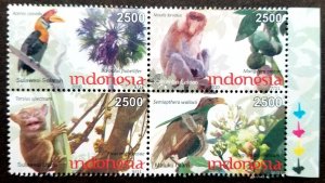 Indonesia Provincial Flora Fauna 2010 Monkey Hornbill Wildlife (stamp color MNH