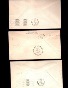 US 3 used first flight  covers