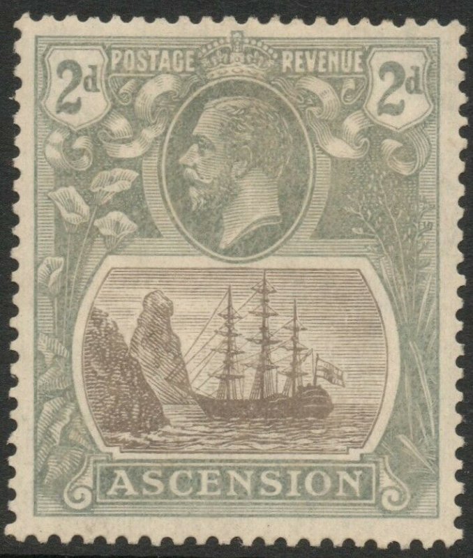 ASCENSION-1924-33 2d Grey-Black & Grey Sg 13 MOUNTED MINT V38025