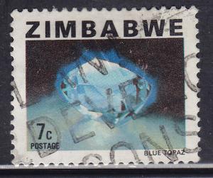 Zimbabwe 418 USED 1980 Blue Topaz