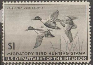 RW12 1945 Federal Duck Stamp OGNH F-VF No gum skips, SE or Faults-EX Offer?