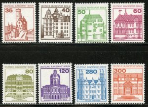 GERMANY BERLIN Sc#9N438-9N445 1979-82 Castles Complete Set OG Mint NH