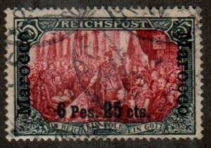 Germany - Offices in Morocco Scott 19b used type 1 (tiny thin) - CV $325.00