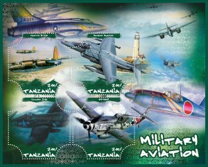 Stamps. Military Aviation 2018 1+1 sheets perforated