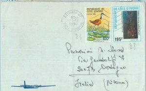 85465 - COTE D'IVOIRE  - Postal History - AIRMAIL COVER to ITALY 1990  - BIRDS