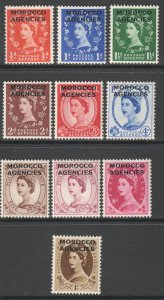 Morocco Agencies Scott 270/279 - SG101/110, 1952 British Set MH*