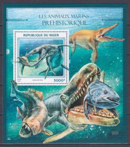 2016 Niger 4436/B591 Prehistoric Sea Animals 12,00 €