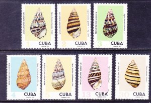 Cuba 1843-49 1973 MNH Sea Shells Complete 7 Stamp Set Very Fine