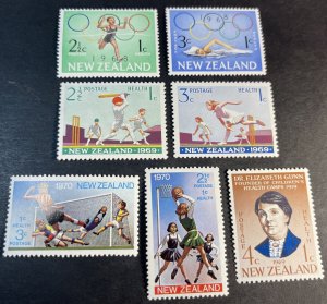 NEW ZEALAND # B75-B81-MINT NEVER/HINGED--3 COMPLETE SETS--SEMI-POSTAL--1968-70