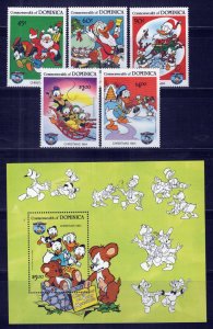 Dominica 869-874 MNH Disney Christmas Donald Duck ZAYIX 0701M0072