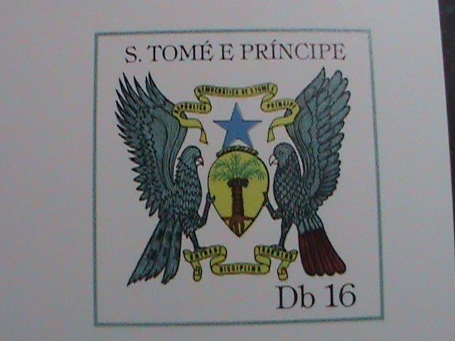 ST. THOMAS 1979 PREPAID COLORFUL LOVELY BIRDS-NATIONAL ARMS POST CARD-MNH VF