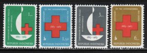 Indonesia # 600-03 ~ Cplt Set of 4 ~  1963 ~ Unused, LHM