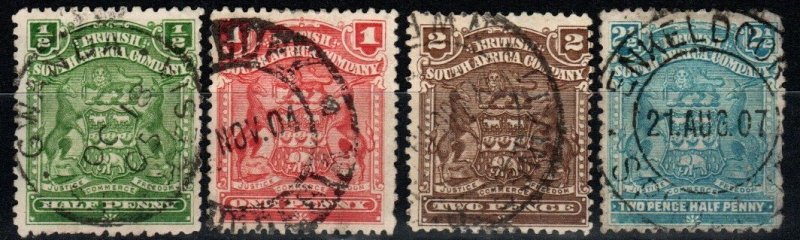 Rhodesia #59-62 F-VF Used CV $10.10 (X5607)