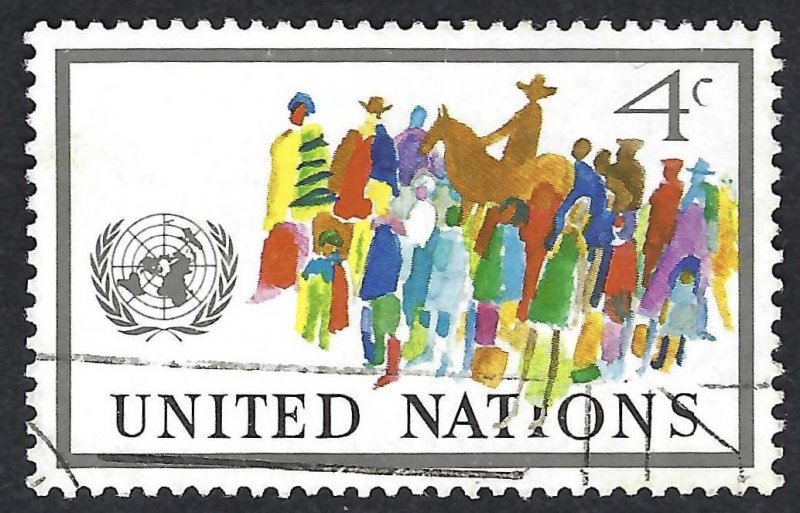 United Nations #267-271 1976 Definitives (3¢, 4¢, 9¢, 30¢ & 50¢). Used.