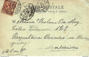 Monte Carlo Casino gaming hall postcard to Uruguay Monaco stamp 1900 unusual ...