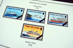 COLOR PRINTED TRISTAN DA CUNHA 1952-2010 STAMP ALBUM PAGES (139 illustr. pages)