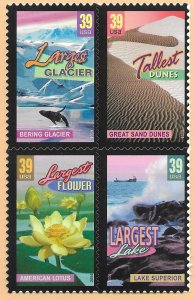 US #4033-4072  mnh block of 4.  Wonders of America.  Nice.