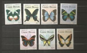 GUINEA BISSAU 1984 BUTTERFLIES SCOTT 604-10 MNH 