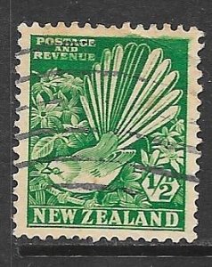 New Zealand 185: 1/2d Fantail (Rhipidura fuliginosa), used, F-VF