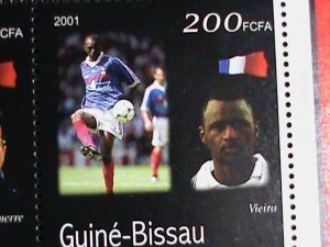 ​GUINEA BISSAU-2001-WORLD SOCCER CHAMPIONSHIPS-FRANCE MNH SHEET VERY FINE