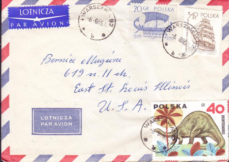 Poland Cover Lot 1960's-1970's Family Correspondence to USA