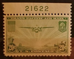 1937 US Scott #- C20-21 C22 20 Cent, 25 Cent Trans Pacific China Clipper MNH/MH