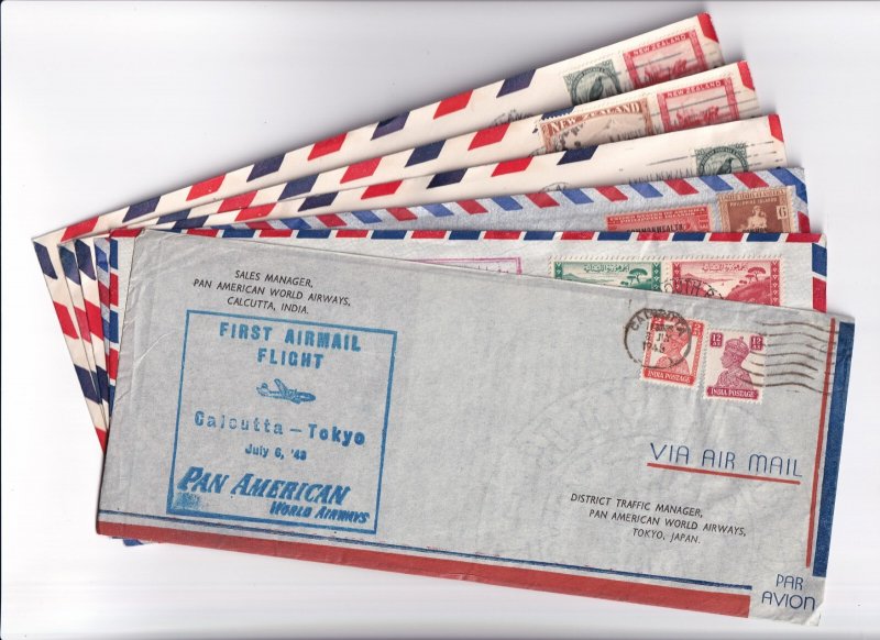 6 First Flight Covers from 1930's - 1940's (F34565)
