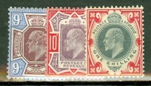 HB: Great Britain 127-9,131-4,136-8,144-5 mint CV $556.75; scan shows only a few