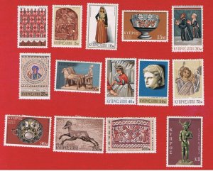 Cyprus #351-364  MVFLH OG  Various Scenes   Free S/H  