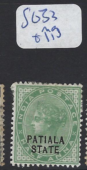 INDIA  PATIALA    (P2807B)   QV  1/2A  SG 33  MOG