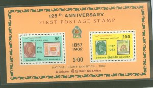 Sri Lanka #652a Mint (NH) Souvenir Sheet (Stamps On Stamps)