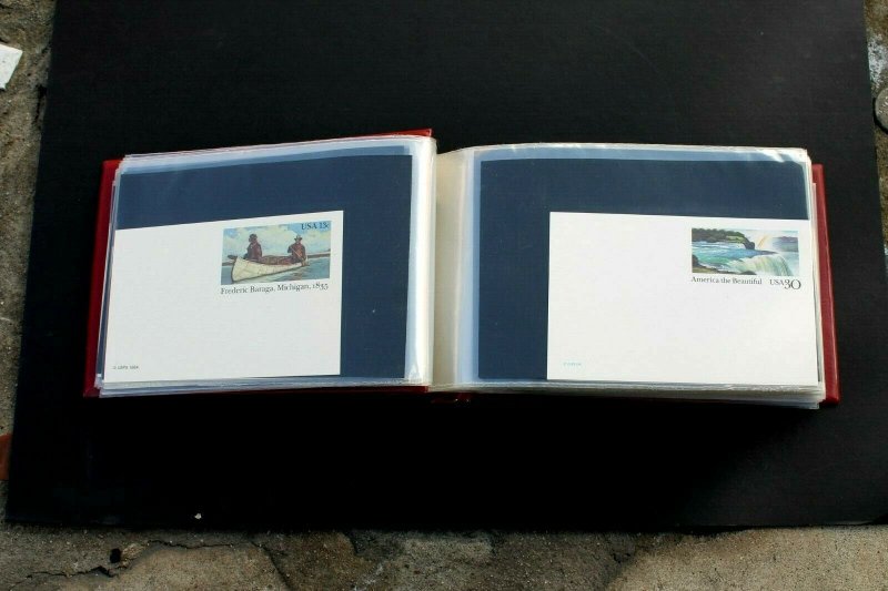 US Postal Card Collection MINT Large Lot of 150 MNH Cards in Vintage Album