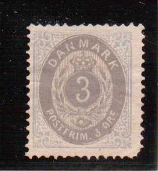 Denmark  Scott#  25  Used