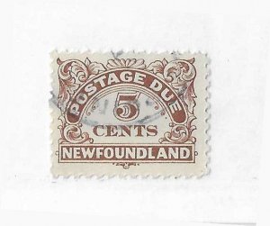 Newfoundland Sc #J5  5c used VF