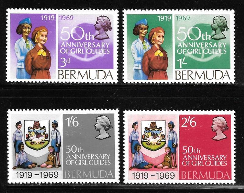 Bermuda 230-233: Girl Guides, MH, VF