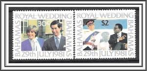 Bahamas #490-491 Royal Wedding Diana MNH