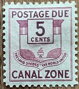 Canal Zone #J27 *MH* Single Postage Due L48