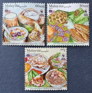 MALAYSIA 2019 Traditional Foods Set of 3V MNH