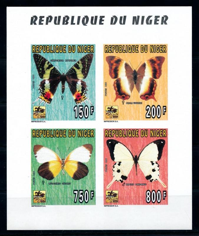 [76546] Niger 1996 World Jamboree Scouting Butterflies Imperf. Mini Sheet MNH